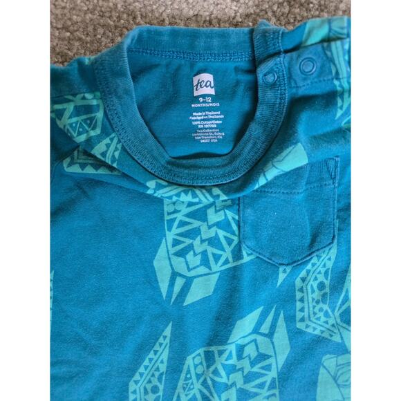 Tea Collection Sea Turtle and Flamingo Romper 2 Piece Bundle Set Size 9-12 Month - Picture 4 of 7